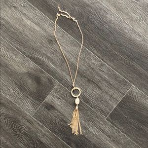 🛍Long gold tassel necklace